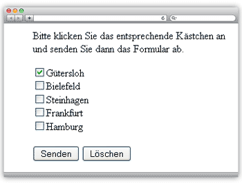 Checkboxen in Html Formularen