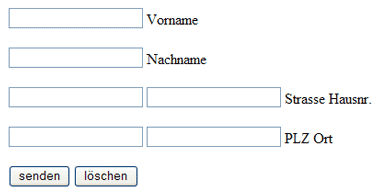 Formulare auf Webseiten