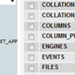 Tabellenübersicht in phpMyAdmin